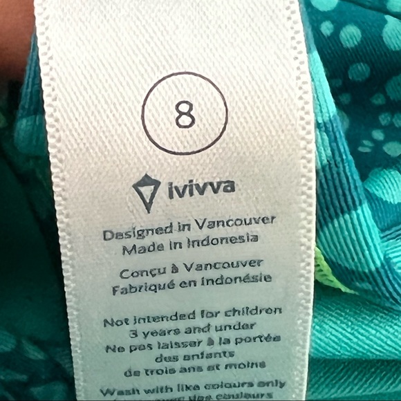 Ivivva Tumbling Tealbuble Tank Top Girl’s Sz 8 - Picture 7 of 7